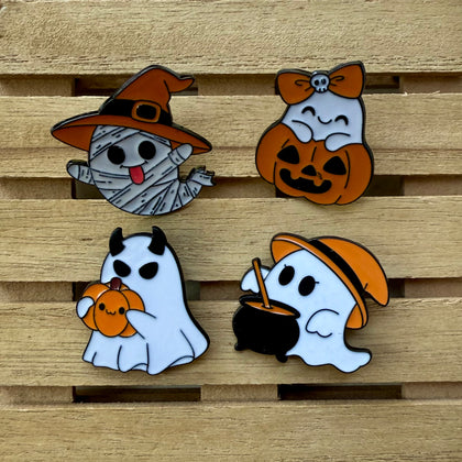 4 Ghost Enamel Pins