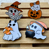 4 Ghost Enamel Pins